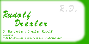 rudolf drexler business card